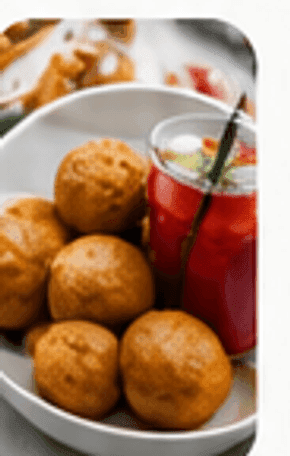 Puff snacks and a drink from a local vendor