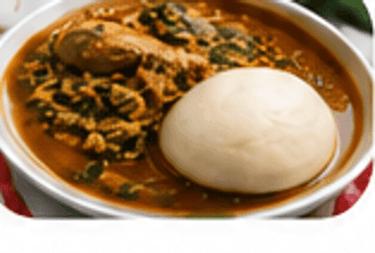 Local swallow dish from a food vendor